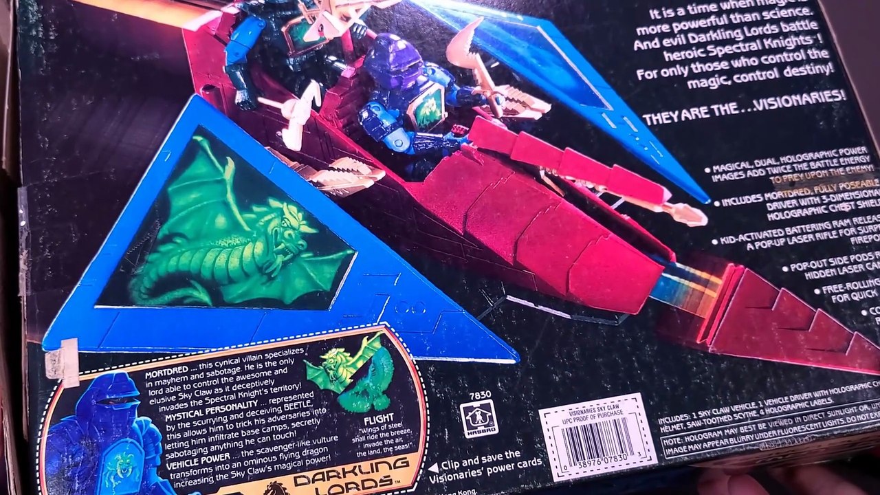 Hasbro Visionaries Knights Of the Magical Light Sky Claw Vehicle Review