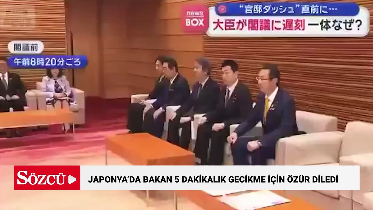 Japonya’da bakan 5 dakikalık gecikme için özür diledi