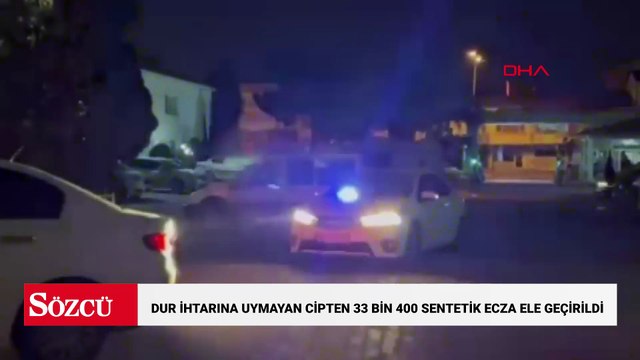 Sakarya’da dur ihtarına uymayan cipten 33 bin 400 sentetik ecza ele geçirildi