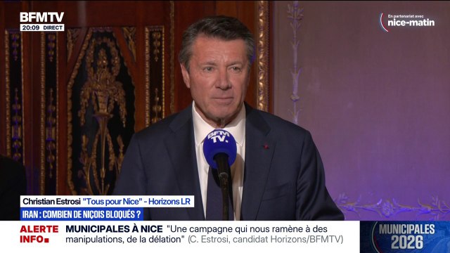 Guerre au Moyen-Orient: Près de 350 à 400 ressortissants niçois sont coincés à Dubaï ou à Tel-Aviv , assure Christian Estrosi (Horizons), maire sortant de Nice