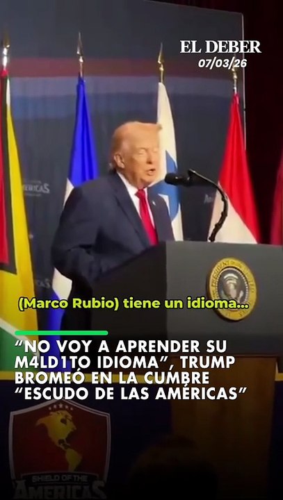“No voy a aprender su m4ld1to idioma”, Trump bromeó en la cumbre “Escudo de las Américas”