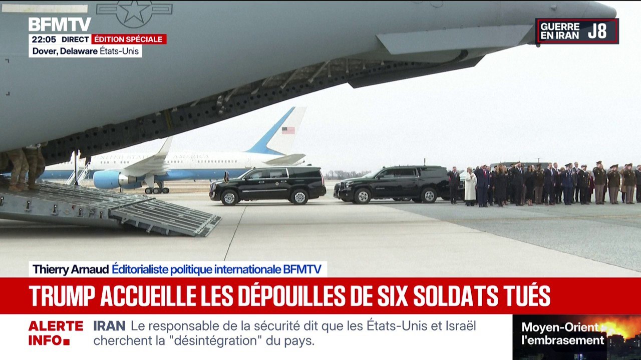 Guerre au Moyen-Orient: Donald Trump accueille les dépouilles des six soldats tués