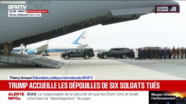 Guerre au Moyen-Orient: Donald Trump accueille les dépouilles des six soldats tués
