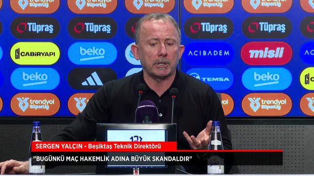 Sergen Yalçın: Bugünkü maç hakemlik adına büyük skandaldır