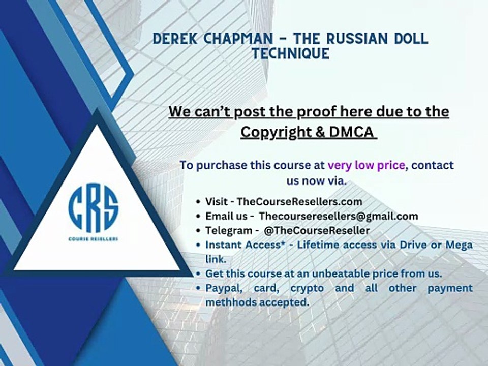 Thecourseresellers.com - Derek Chapman - The Russian Doll Technique