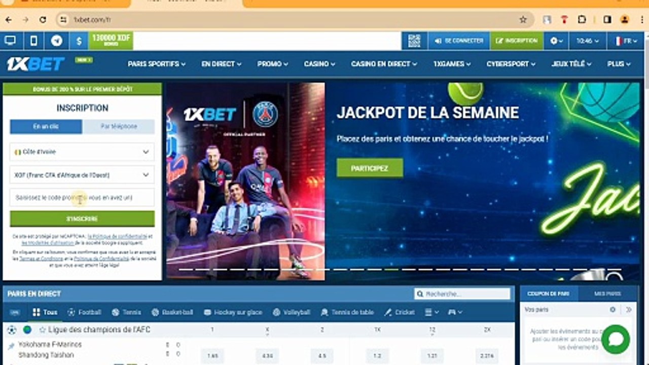 CODE PROMO 1XBET COTE DIVOIRE