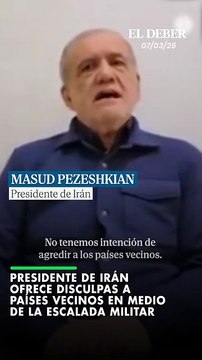 Presidente de Irán ofrece disculpas a países vecinos en medio de la escalada militar