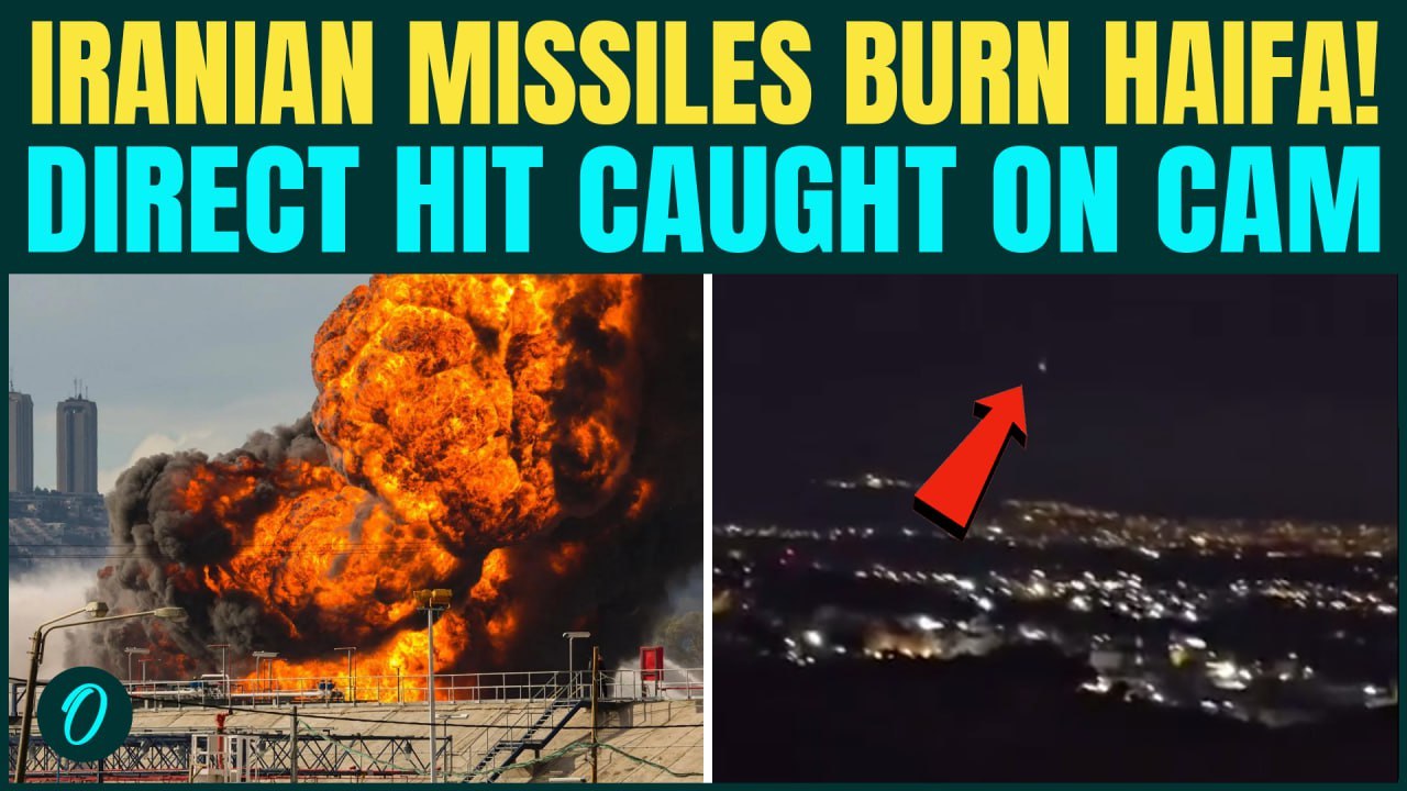 Iran POUNDS Haifa With Khaibar Shekan Ballistic Missiles; CHILLING VIDEOS Show Refinery in FLAMES