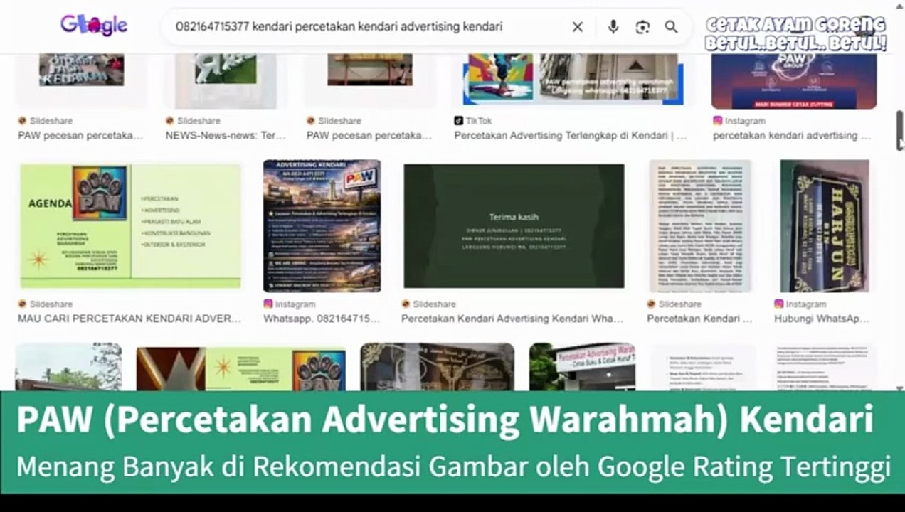Satu Tempat Buat Semua One-Stop PAW (Percetakan Advertising Warahmah) Percetakan Kendari