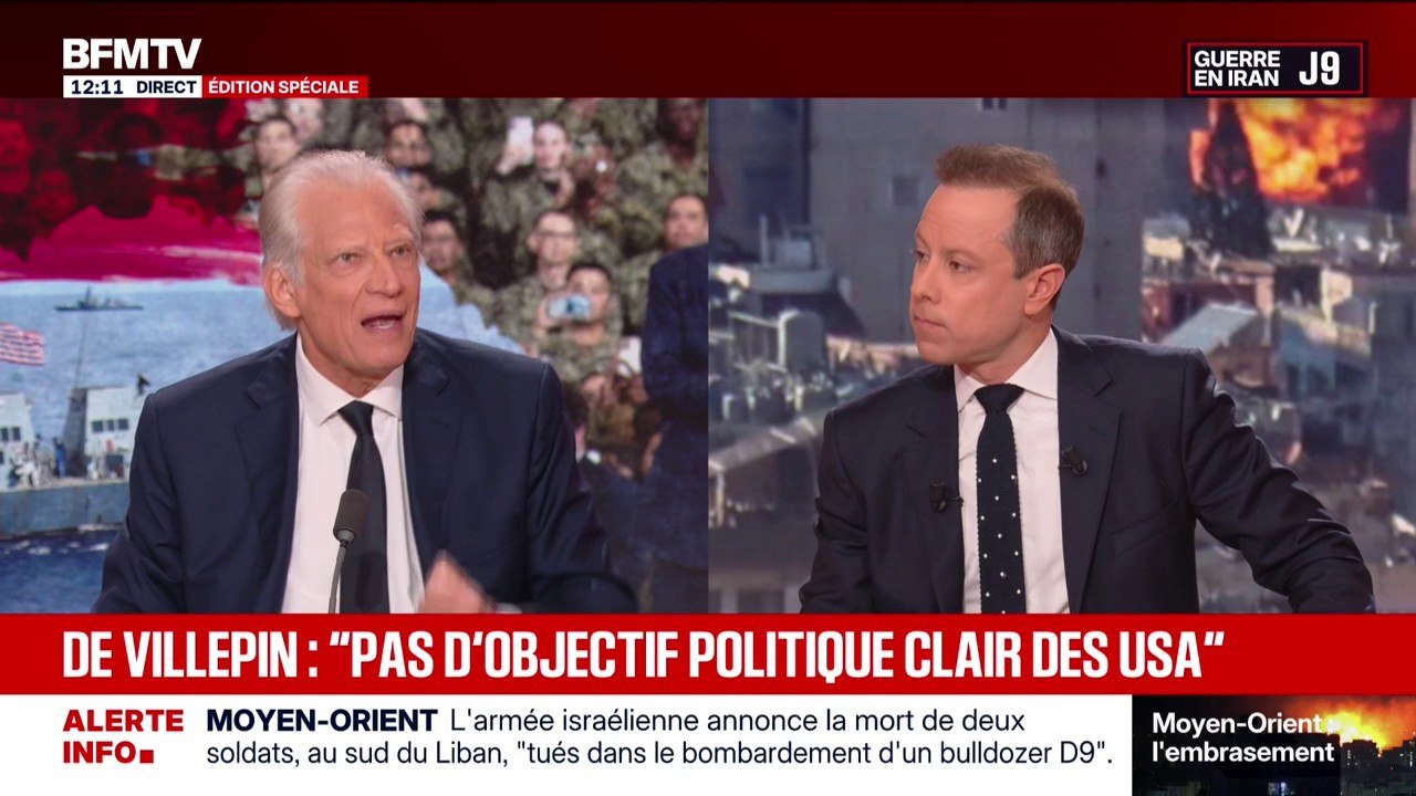 "Ni les États-Unis, ni Israël ne sont intervenus pour libérer le peuple iranien", affirme Dominique de Villepin, ancien Premier ministre