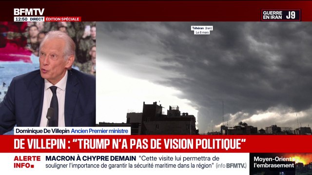 Guerre au Moyen-Orient: La légitimité américaine est bien moindre encore que celle qu'avait l'administration Bush en 2003 , estime Dominique de Villepin