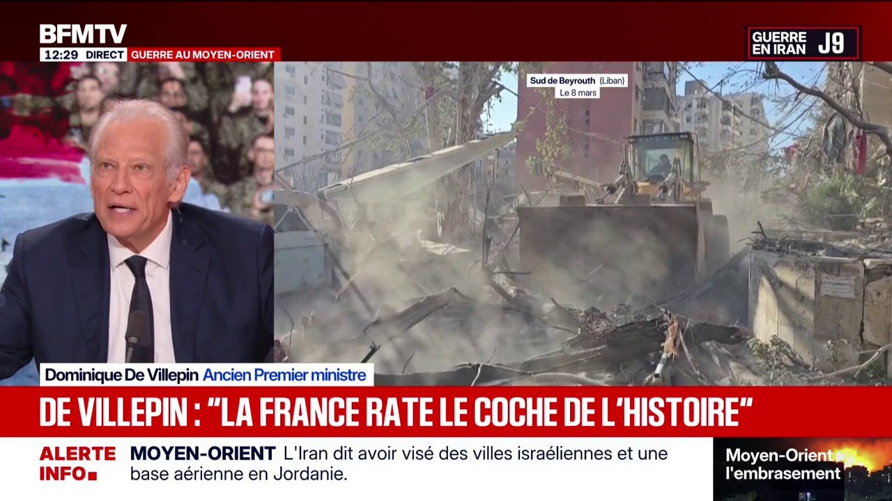 Guerre au Moyen-Orient: "Nous sommes en train de rentrer dans un monde de la jungle", déplore Dominique de Villepin