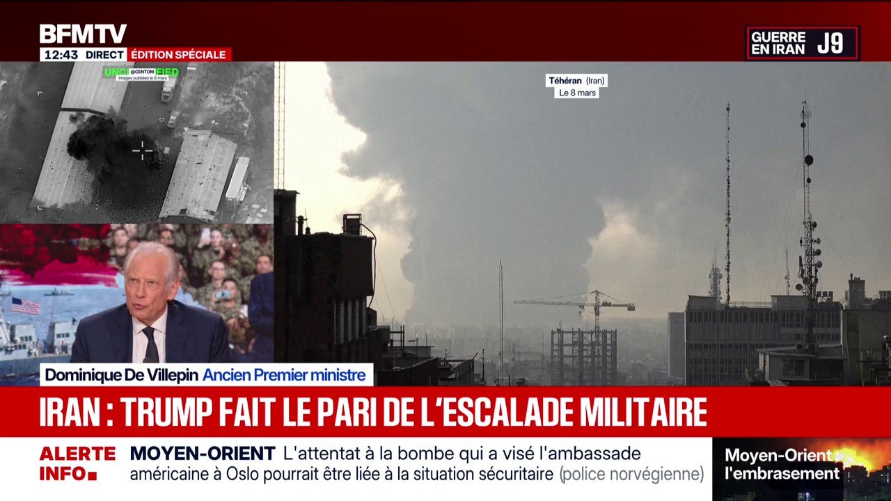 Guerre au Moyen-Orient: Dominique de Villepin appelle les Européens à condamner "une guerre illégale" menée par les États-Unis