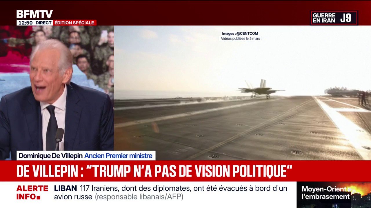 Guerre au Moyen-Orient: "Les États-Unis sont aujourd'hui dans la main de gens totalement irresponsables", estime Dominique de Villepin