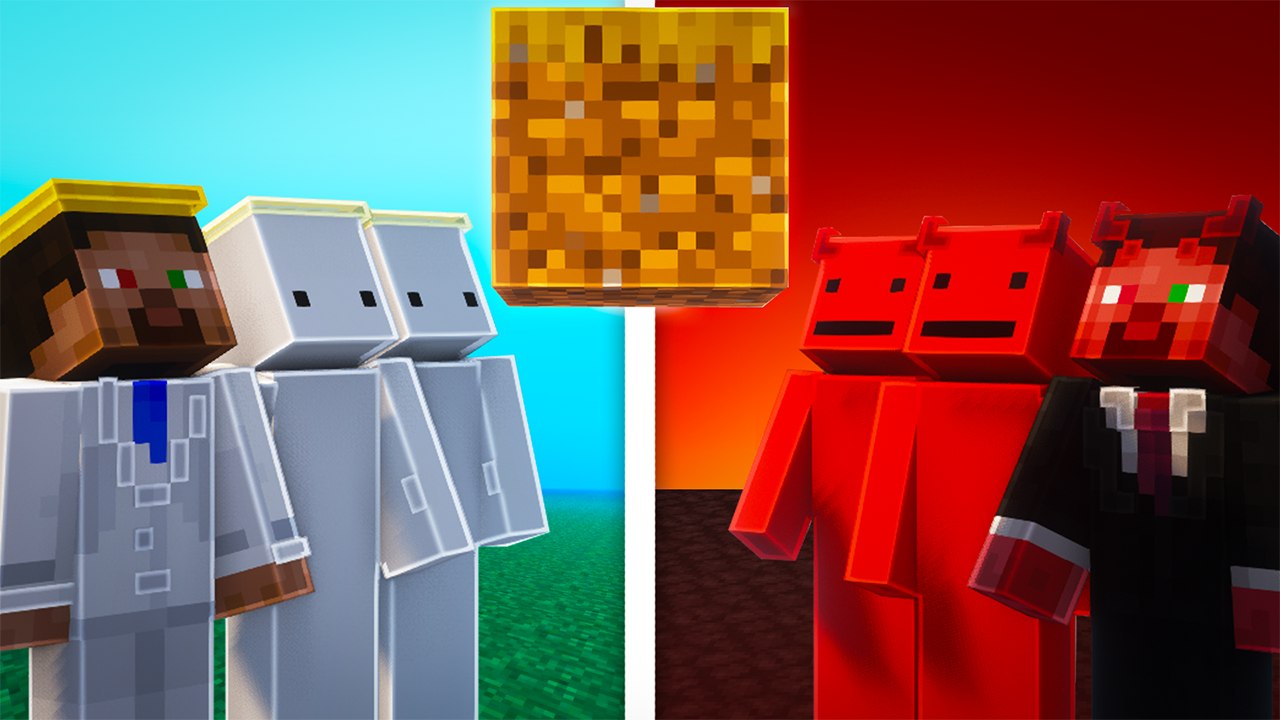 10 ANGES VS 10 DÉMONS sur Minecraft