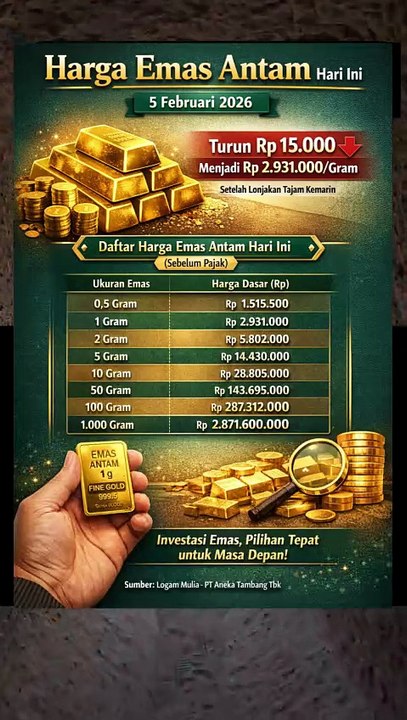 Harga Emas Antam hari ini 522026