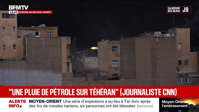 Une épaisse colonne de fumée noire : le ciel noirci à Téhéran après les frappes israélo-américaines sur des dépôts pétroliers