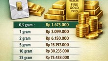 Harga emas UBS hari ini di Pegadaian 25 Februari 2026