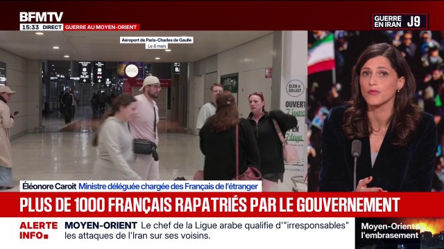 Guerre au Moyen-Orient: Plus de 5000 ressortissants sont rentrés , affirme Éléonore Caroit, ministre déléguée chargée des Français de l'étranger