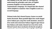 Belajar bahasa Inggris dalam Bahasa Aceh( kalimat dan jeunèh kalimat)