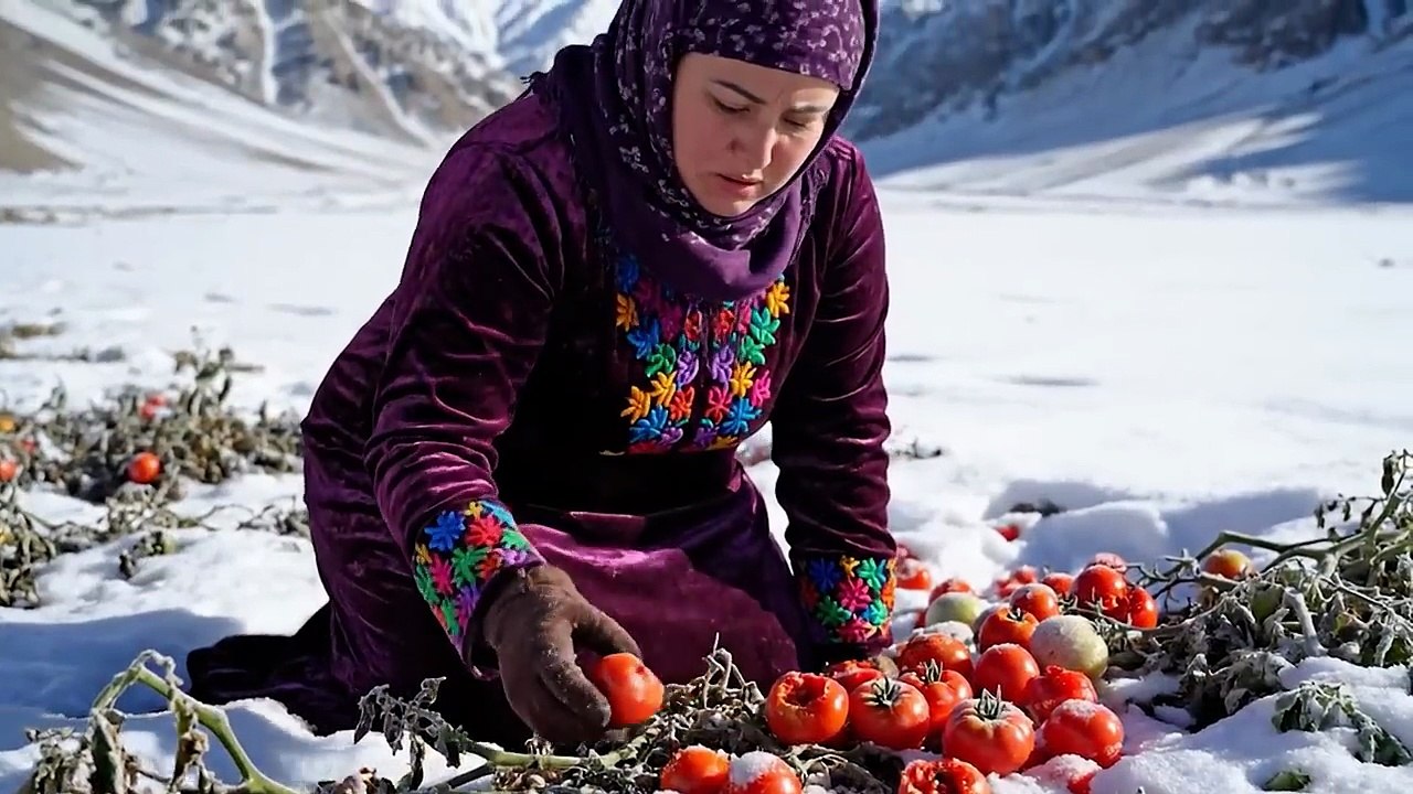 Harsh Winter in Afghanistan _ Baking Traditional Bread and Protecting Farms from Starving Wolf Packs