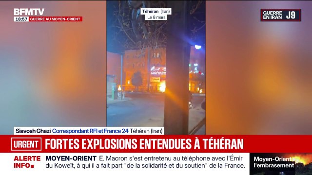 Les images des rues enflammées après des frappes à Téhéran en Iran