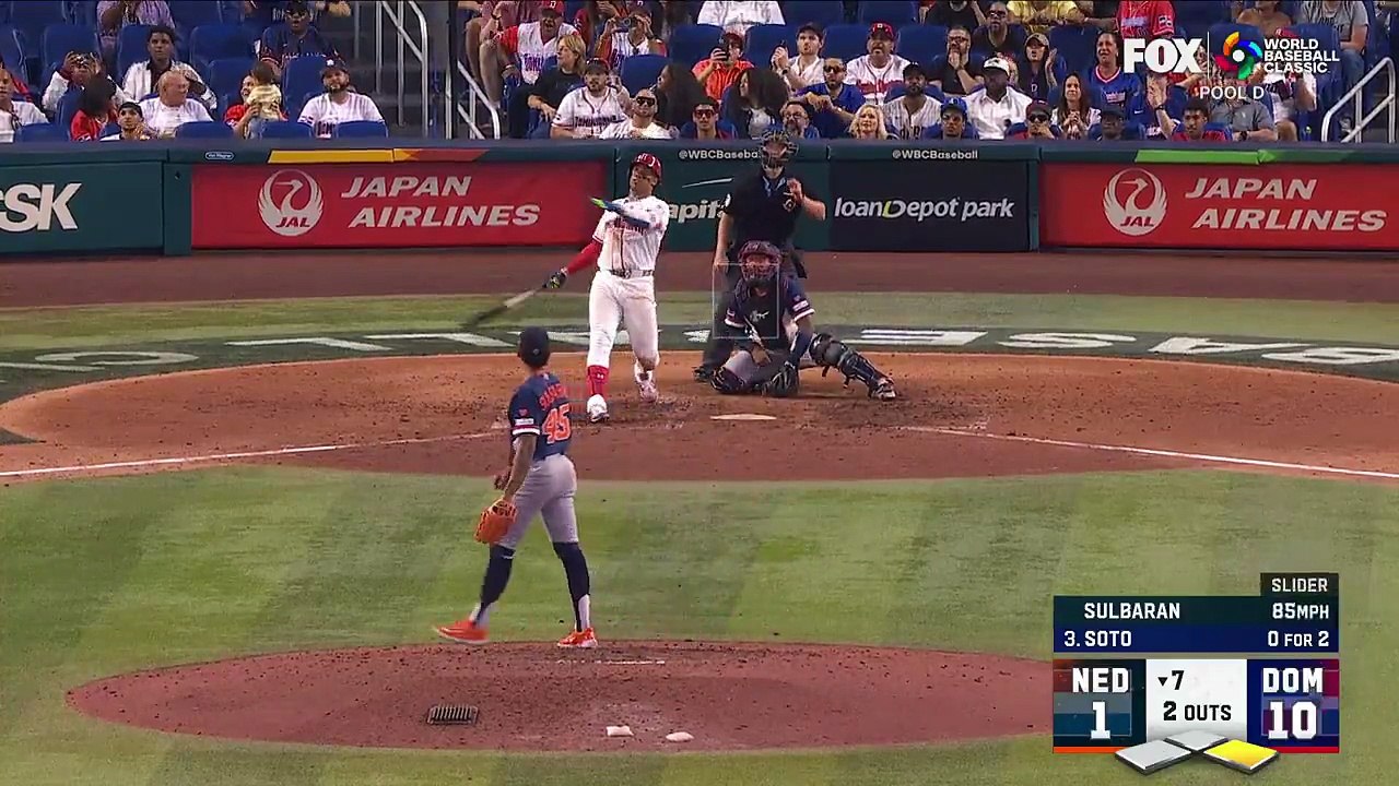 Así fue el tablazo de Juan Soto que dio la victoria a República Dominicana 12-1 contra Países Bajos