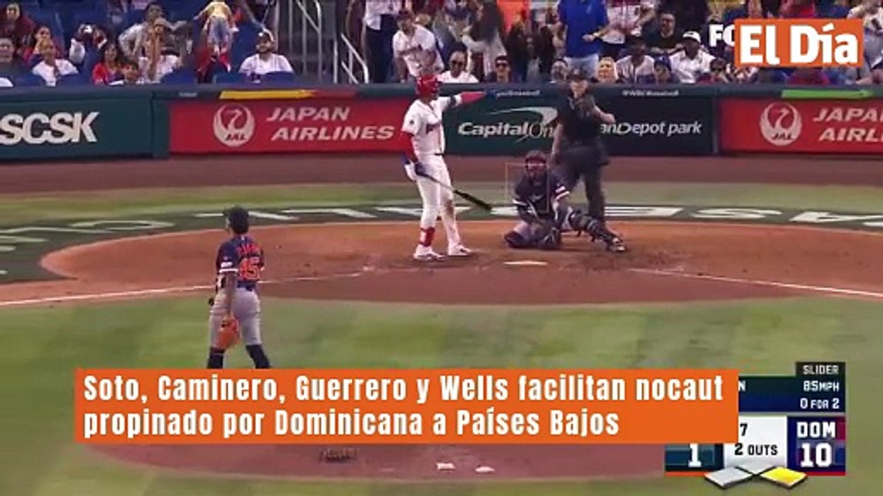 Soto, Caminero, Guerrero y Wells facilitan nocaut propinado por Dominicana a Países Bajos