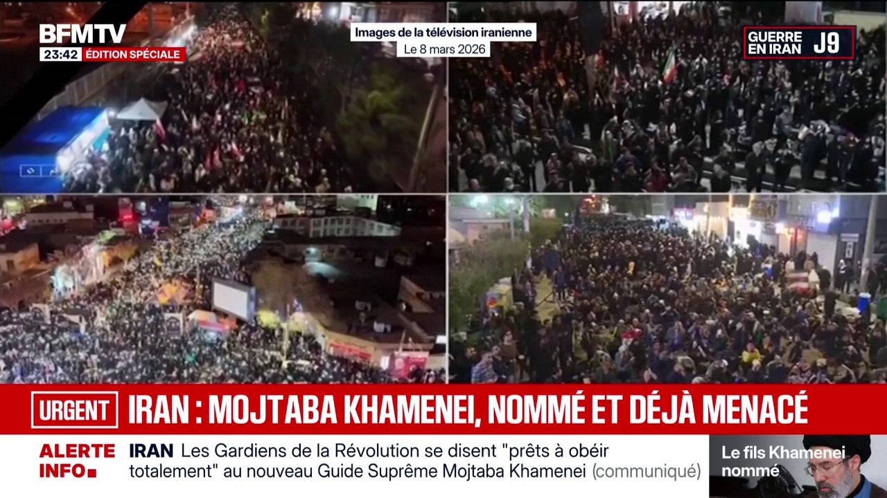 Mojtaba Khamenei, nouveau guide suprême d'Iran: les images des Iraniens qui célèbrent cette nouvelle nomination