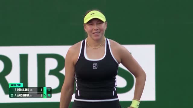 Anisimova eases past Raducanu in 52 minutes