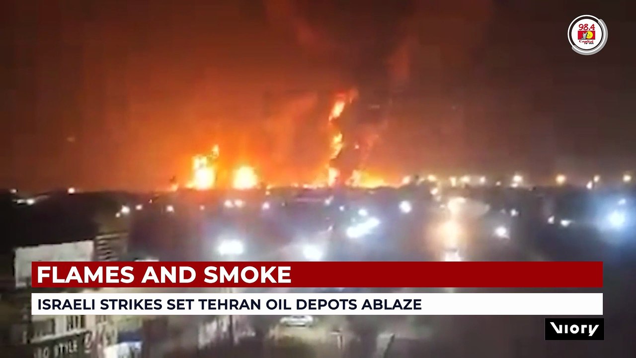 Flames and smoke - Israeli strikes set Tehran oil depots ablaze as 'major strike' hits fuel infrastructure