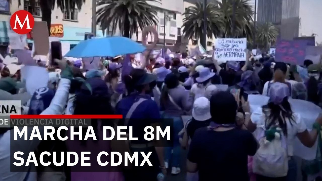 Miles marchan en el 8M en Ciudad de México para exigir justicia por feminicidios