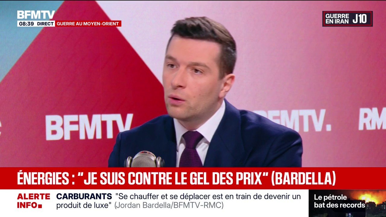 Guerre au Moyen-Orient: "Le régime iranien est un régime abominable", selon Jordan Bardella, président du Rassemblement national et député européen