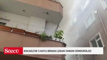 Kocaeli'de 5 katlı binada çıkan yangın söndürüldü