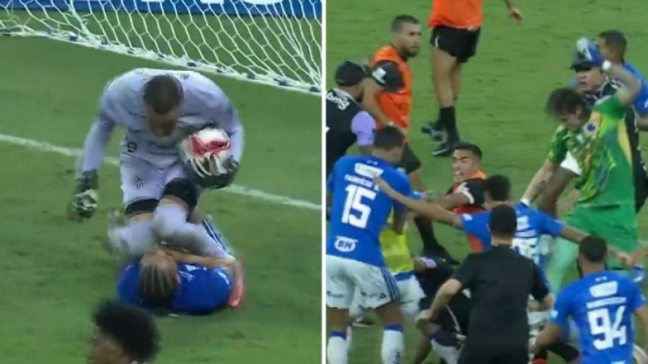 Rissa mai vista in Brasile: Cruzeiro-Atletico Mineiro finisce con 23 espulsi