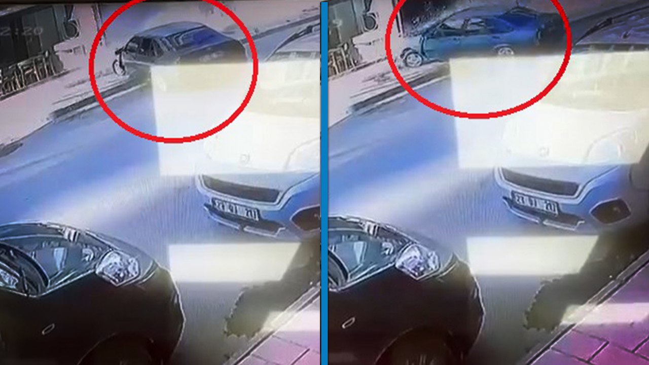 Otomobilin mobilya mağazasına girdiği kaza kamerada