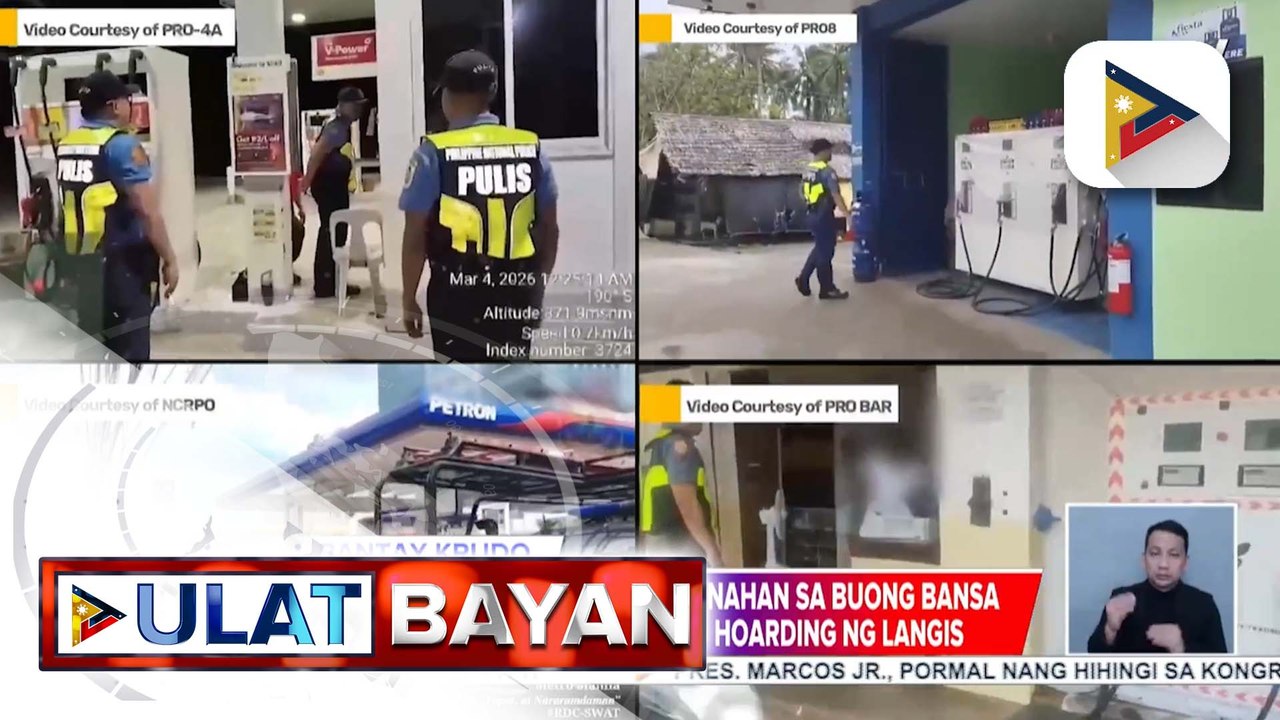 PNP, naka-deploy na sa mga gasolinahan sa buong bansa para mapigilan ang posibleng hoarding ng langis | ulat ni Ryan Lesigues