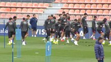 Atletico de Madrid training ahead of struggling Tottenham Champions League clash