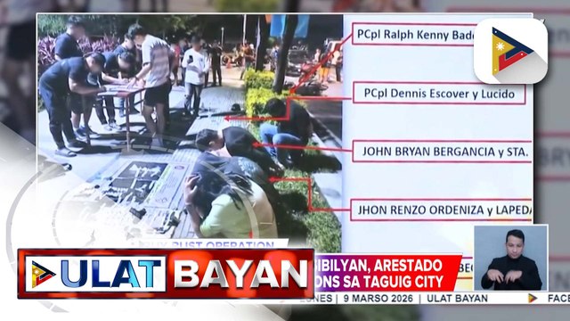 2 pulis at ilang sibilyan, arestado sa drug buy-bust operations sa Taguig City | ulat ni Ryan Lesigues
