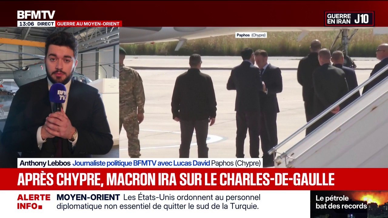 Après sa visite à Chypre, Emmanuel Macron se rendra cet après-midi sur le porte-avions Charles-de-Gaulle, au large de la Crète