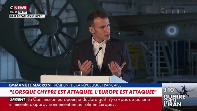 Guerre au Moyen-Orient - Revoir le discours du président Emmanuel Macron depuis Chypre: Lorsque Chypre est attaqué, c’est l’Europe qui est attaquée - VIDEO