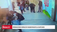 Boğazına şeker takılan öğrencisini Heimlich manevrasıyla kurtardı
