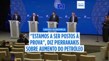 "Estamos a ser postos à prova", diz presidente do Eurogrupo numa altura em que o petróleo ultrapassa os 100 dólares