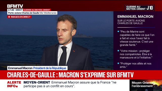 C'est une évidence assure Emmanuel Macron sur le déploiement du Charles-de-Gaulle en Méditerranée