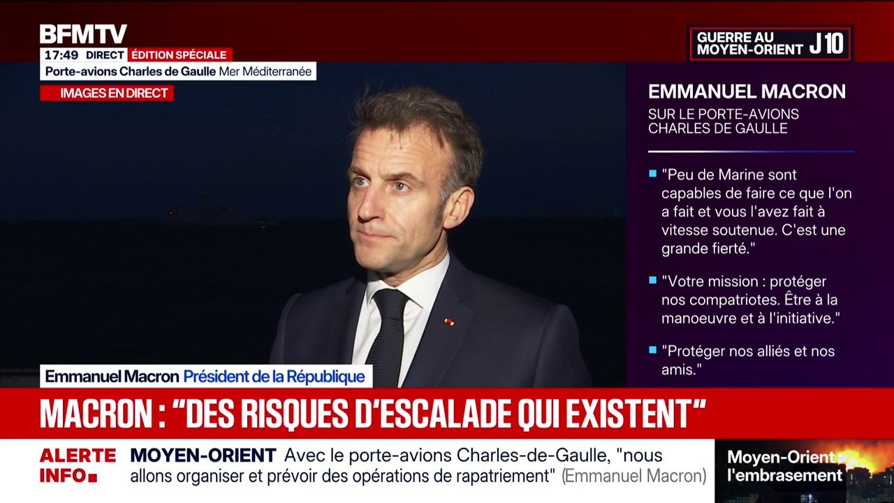 Emmanuel Macron veut une coordination du G7 pour essayer d'"atténuer l'impact" de la guerre au Moyen-Orient sur les prix du gaz et du pétrole