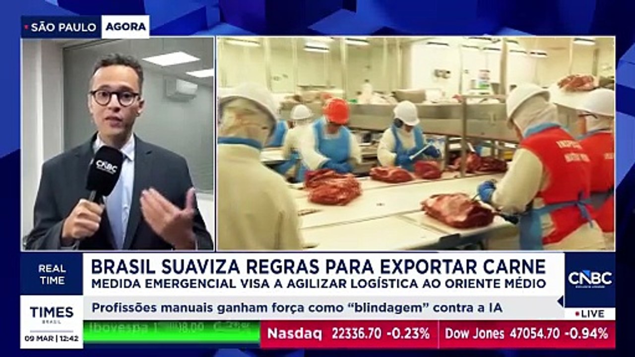 Guerra entre EUA, Israel e Irã leva governo a flexibilizar exportação de carnes do Brasil