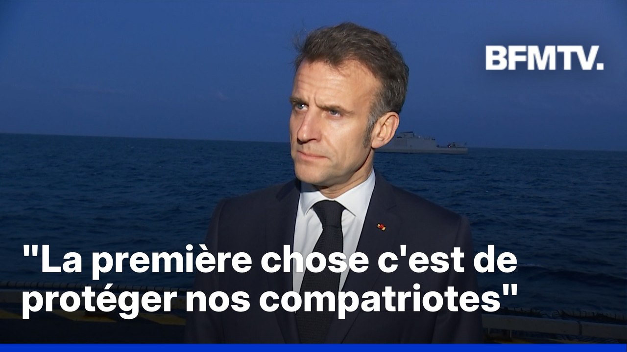 Emmanuel Macron détaille le rôle du porte-avions Charles-de-Gaulle en mer méditerranée
