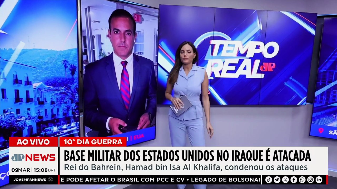 Guerra no Oriente Médio: Base militar dos EUA no Iraque é atacada por drones | TEMPO REAL