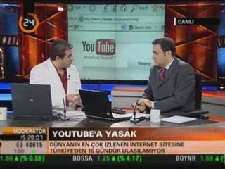 Atif Unaldi @ Haber 24 TV .. Youtube'un kapatılması 2/3