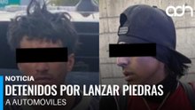 Detienen a dos sujetos por lanzar piedras contra autos desde puentes en CDMX